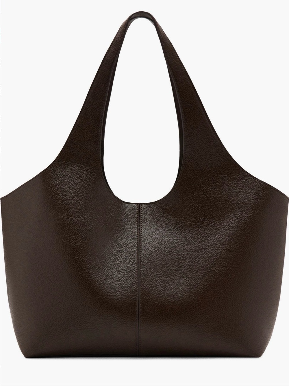 MANGO Large Faux Leather Shopper Tote in Brown/Chocolate - Picture 7 of 9